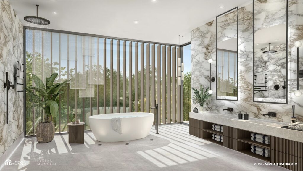 Tilal Al Ghaf | Elysian Mansions Muse Master Bathroom Tilal Al Ghaf | Elysian Mansions Muse Master Bathroom